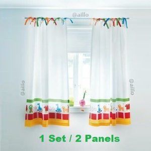 IKEA 1 Set BARNSLIG DJUR Curtains